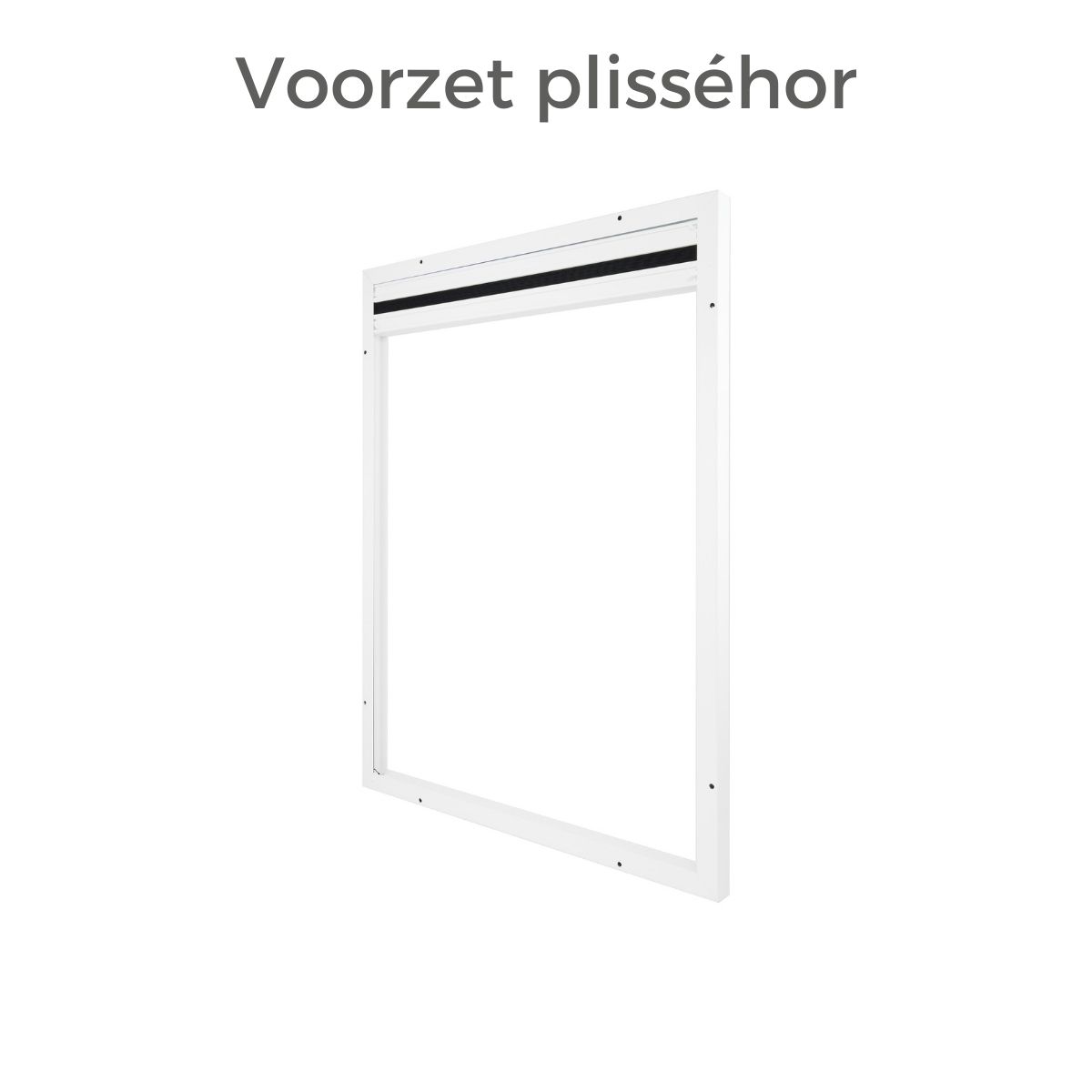 Voorzet plissehor voor naar ramen in het wit, zwart gaas